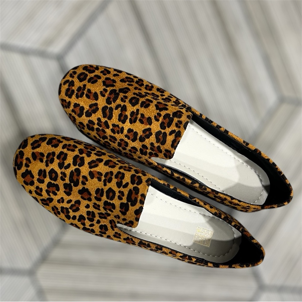 NEW Without Box Soft Leopard Loafer Silp On Flat